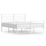 vidaXL Bedframe Metaal Wit 120x200 cm - Nu 59% Korting!