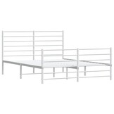 vidaXL Bedframe Metaal Wit 120x200 cm - Nu 59% Korting!