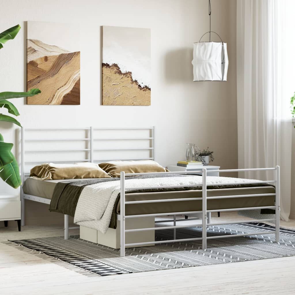 vidaXL Bedframe Metaal Wit 120x200 cm - Nu 59% Korting!