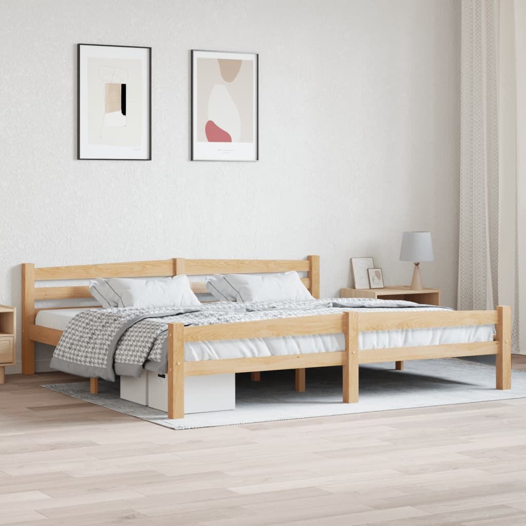 vidaXL Bedframe Grenenhout 200x200cm | -35% Korting