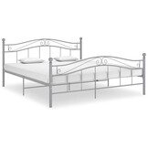 vidaXL Bedframe Metaal Grijs 200x200 cm - 55% Korting