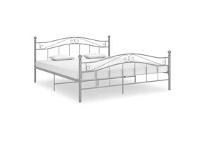 vidaXL Bedframe Metaal Grijs 200x200 cm - 55% Korting