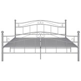 vidaXL Bedframe Metaal Grijs 200x200 cm - 55% Korting