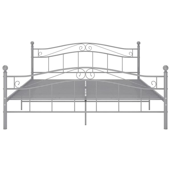 vidaXL Bedframe Metaal Grijs 200x200 cm - 55% Korting