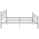 vidaXL Bedframe Metaal Grijs 200x200 cm - 55% Korting