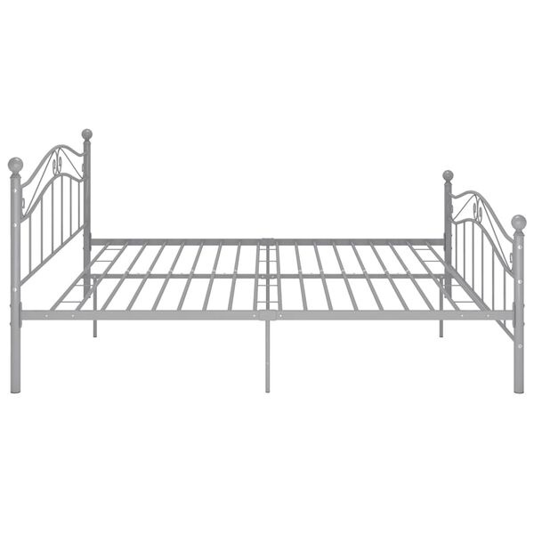 vidaXL Bedframe Metaal Grijs 200x200 cm - 55% Korting