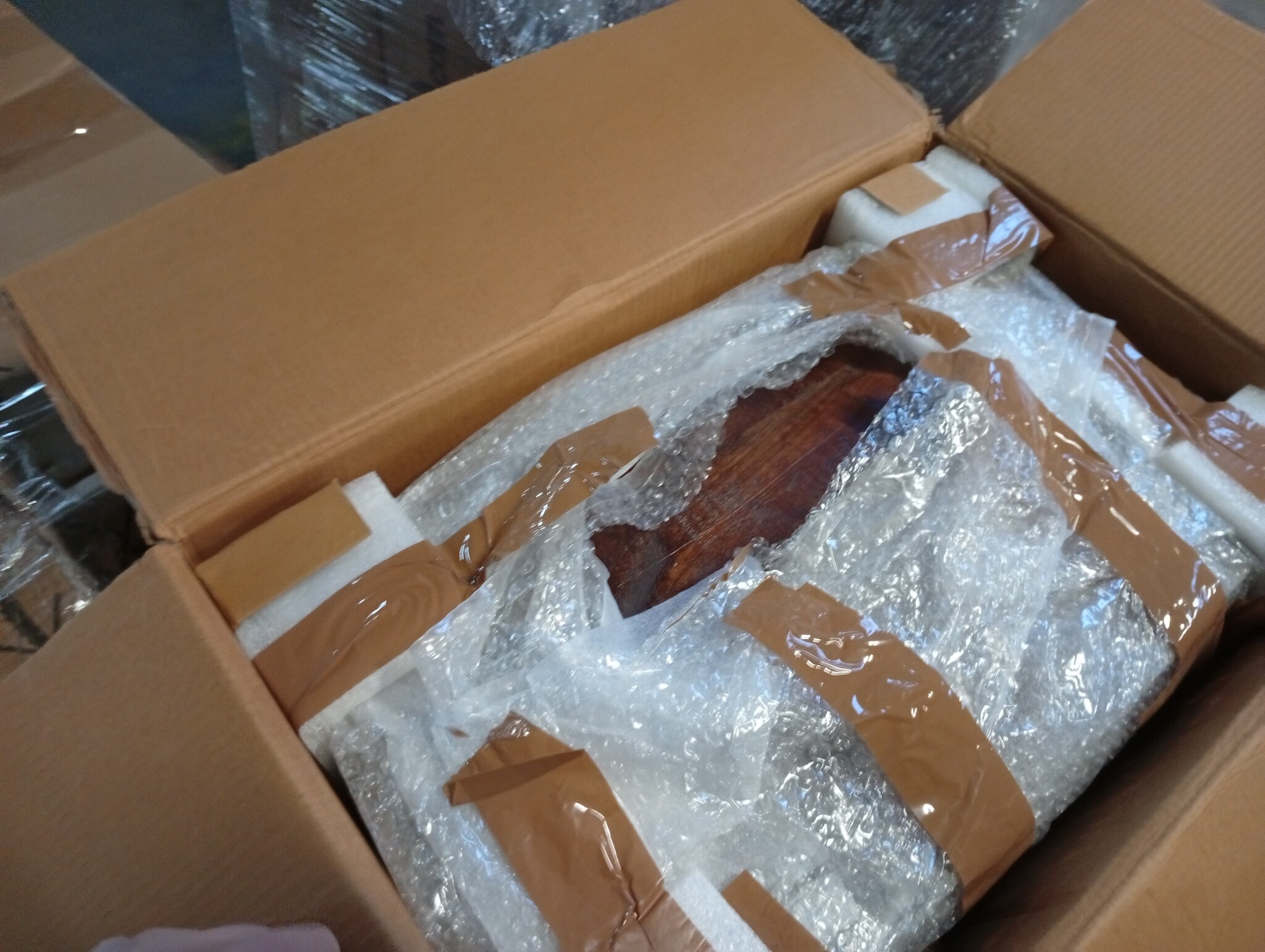 vidaXL Dressoir Massief Mangohout met Print - 90x30x70cm - 55% Korting!