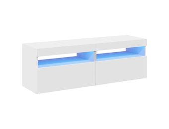 vidaXL TV-meubelen met LED (2 stuks) - Wit - Nu 35% Korting!