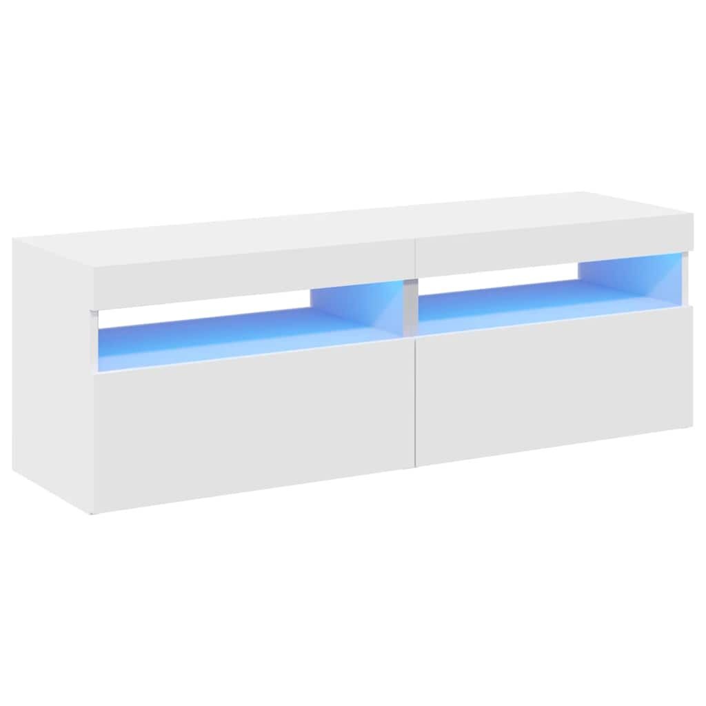 vidaXL TV-meubelen met LED (2 stuks) - Wit - Nu 35% Korting!