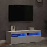 vidaXL TV-meubelen met LED (2 stuks) - Wit - Nu 35% Korting!