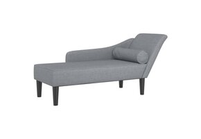 vidaXL Chaise longue stof lichtgrijs - 30% Korting!