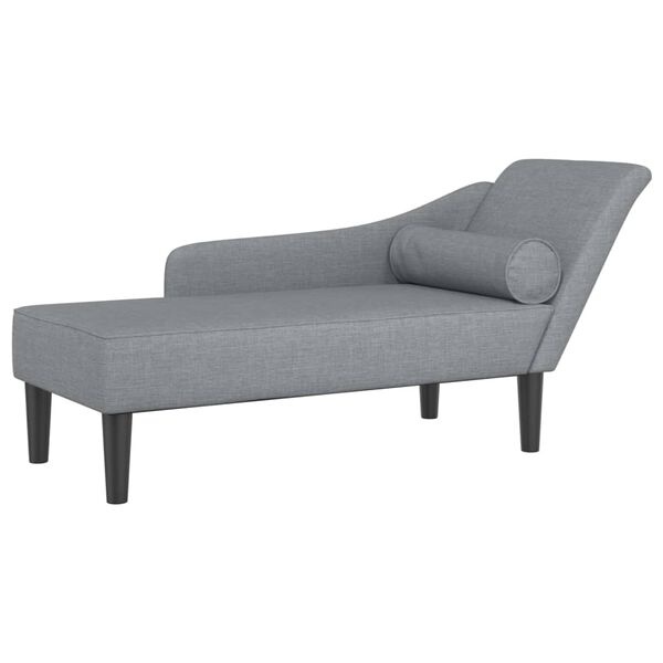 vidaXL Chaise longue stof lichtgrijs - 30% Korting!