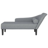 vidaXL Chaise longue stof lichtgrijs - 30% Korting!