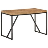 vidaXL Eettafel Massief Hout - 120x60cm - Industriële Look - Nu 60% Korting!