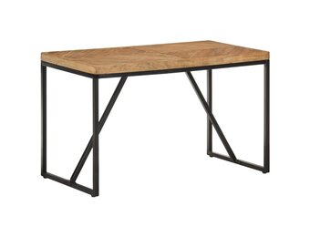 vidaXL Eettafel Massief Hout - 120x60cm - Industriële Look - Nu 60% Korting!