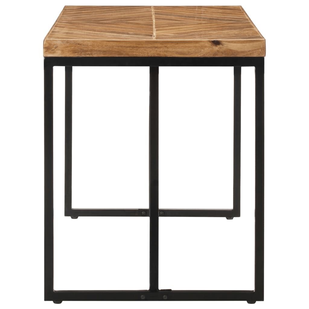 vidaXL Eettafel Massief Hout - 120x60cm - Industriële Look - Nu 60% Korting!