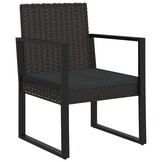 vidaXL Loungeset Poly Rattan Zwart (55% Korting)