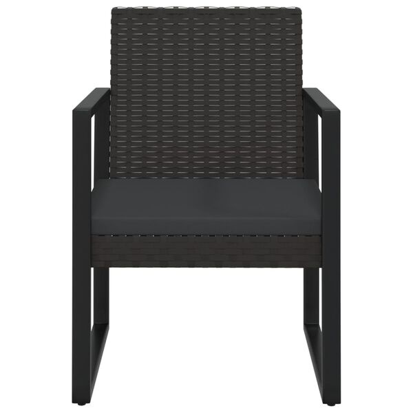vidaXL Loungeset Poly Rattan Zwart (55% Korting)
