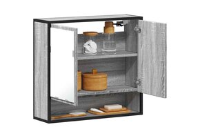 VidaXL Badkamerspiegelkast 65x20x60 cm Grijs Sonoma Eiken - Nu 30% Korting!