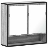 VidaXL Badkamerspiegelkast 65x20x60 cm Grijs Sonoma Eiken - Nu 30% Korting!
