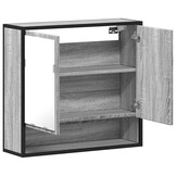 VidaXL Badkamerspiegelkast 65x20x60 cm Grijs Sonoma Eiken - Nu 30% Korting!