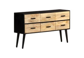 VidaXL Dressoir Massief Mangohout - 110x33x64 cm | 30% Korting!