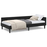 vidaXL Hoekbedframe Zwart Velvet/Hout 90x190 | -55% Korting