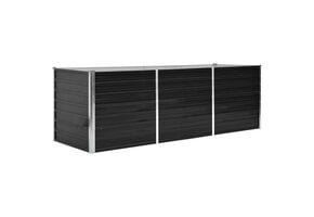 vidaXL Verhoogde Plantenbak 240x80x77 cm Antraciet - 35% Korting!