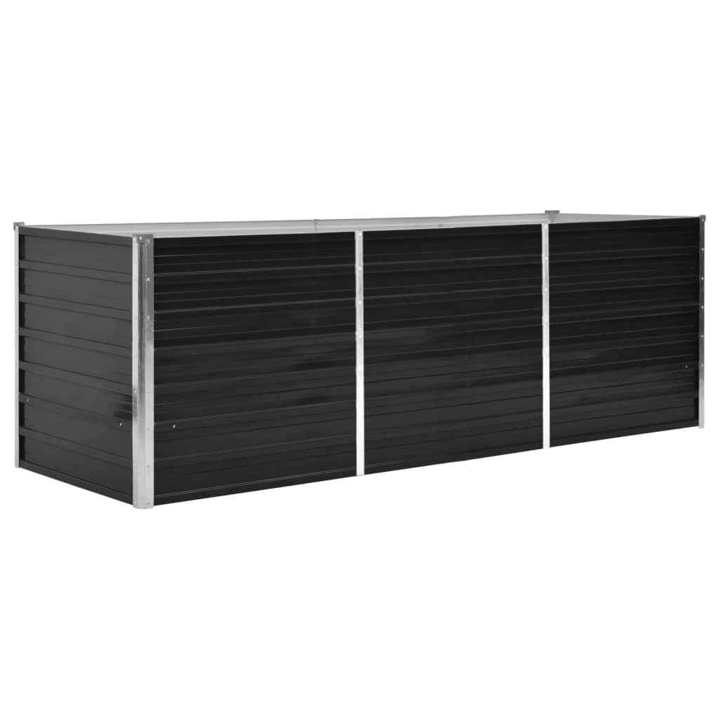 vidaXL Verhoogde Plantenbak 240x80x77 cm Antraciet - 35% Korting!