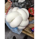 Knoopkussen - Sierkussen 30x30cm - Wit (wasbaar, kindveilig)