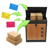 Pakketbrievenbus Antraciet - 43x24x52 cm - Metaal - Kleine reparatie nodig