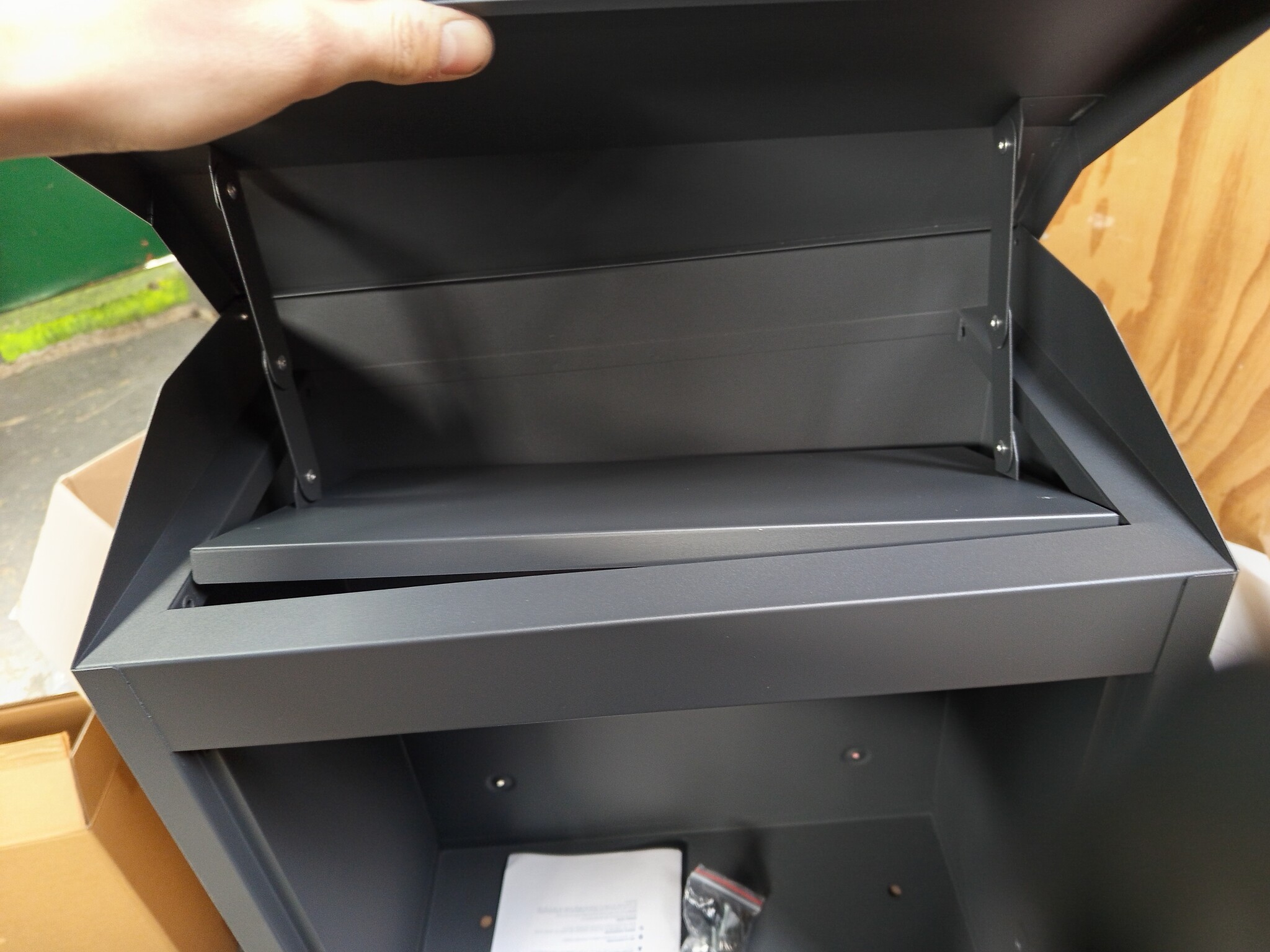 Pakketbrievenbus Antraciet - 43x24x52 cm - Metaal - Kleine reparatie nodig