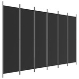 vidaXL Kamerscherm 6 panelen - Zwart - 55% Korting!