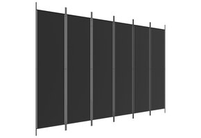 vidaXL Kamerscherm 6 panelen - Zwart - 55% Korting!