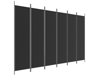 vidaXL Kamerscherm 6 panelen - Zwart - 55% Korting!