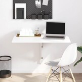 vidaXL Wandtafel Inklapbaar - 100x60 cm - Hoogglans Wit - 35% Korting