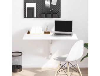 vidaXL Wandtafel Inklapbaar - 100x60 cm - Hoogglans Wit - 35% Korting