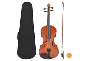 vidaXL Vioolset 4/4 donkerhoutkleurig - 60% Korting!