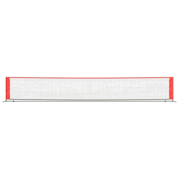 vidaXL Tennisnet 600x100x87 cm | Polyester | Zwart/Rood | -35%