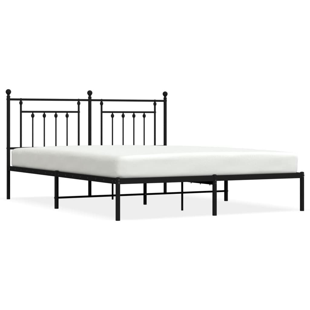 vidaXL Bedframe Metaal Zwart 180x200 cm - 35% Korting!