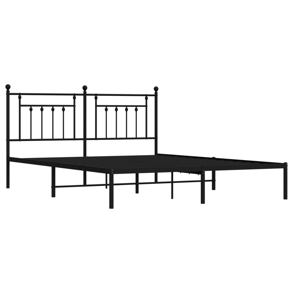 vidaXL Bedframe Metaal Zwart 180x200 cm - 35% Korting!