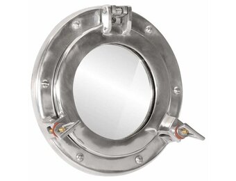 vidaXL Wandspiegel Patrijspoort Ø23 cm (Aluminium/Glas) - 35% Korting!