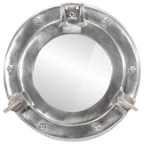 vidaXL Wandspiegel Patrijspoort Ø23 cm (Aluminium/Glas) - 35% Korting!