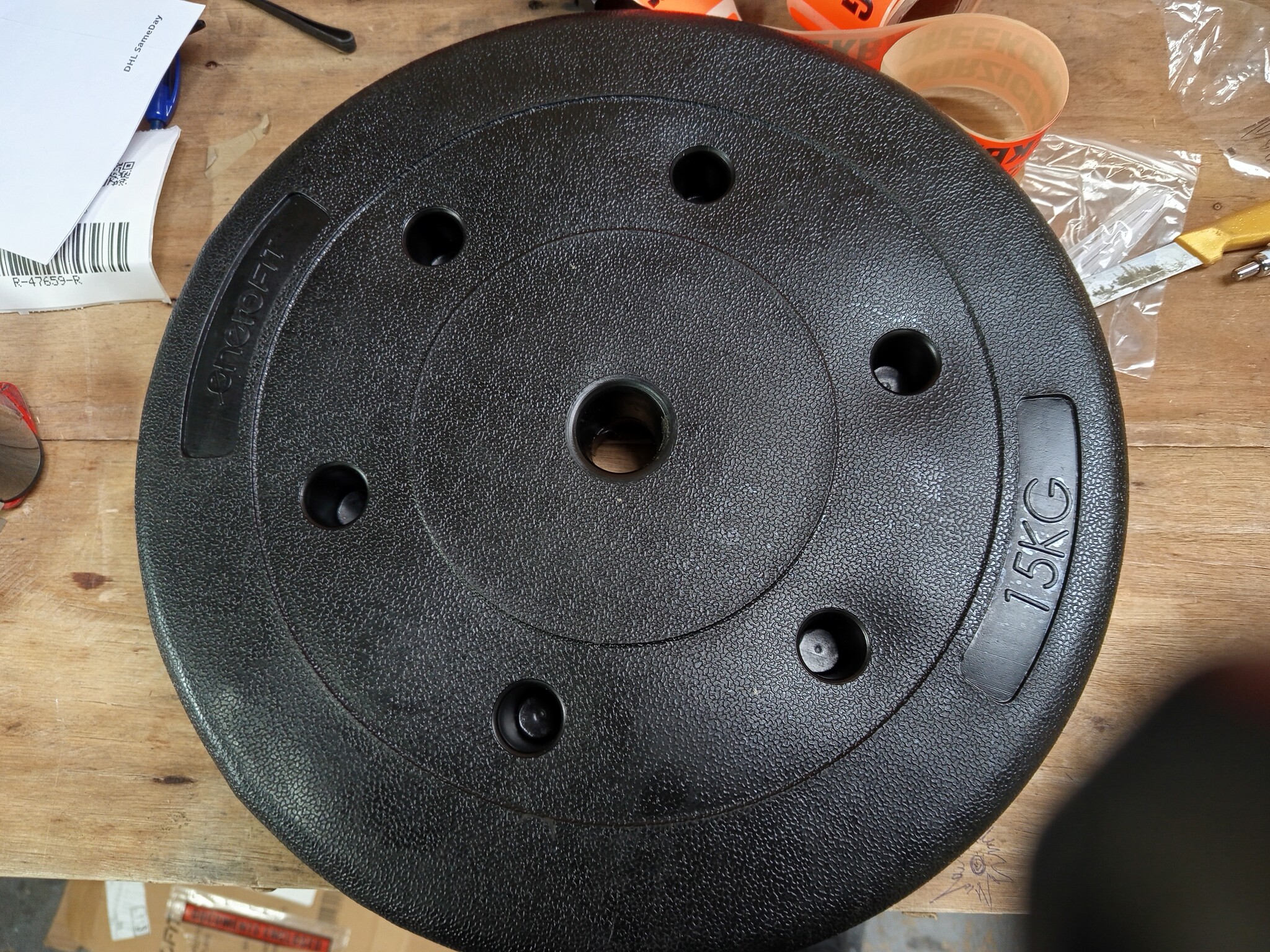 Betoncomposiet Halterschijf 15 kg - Fi28