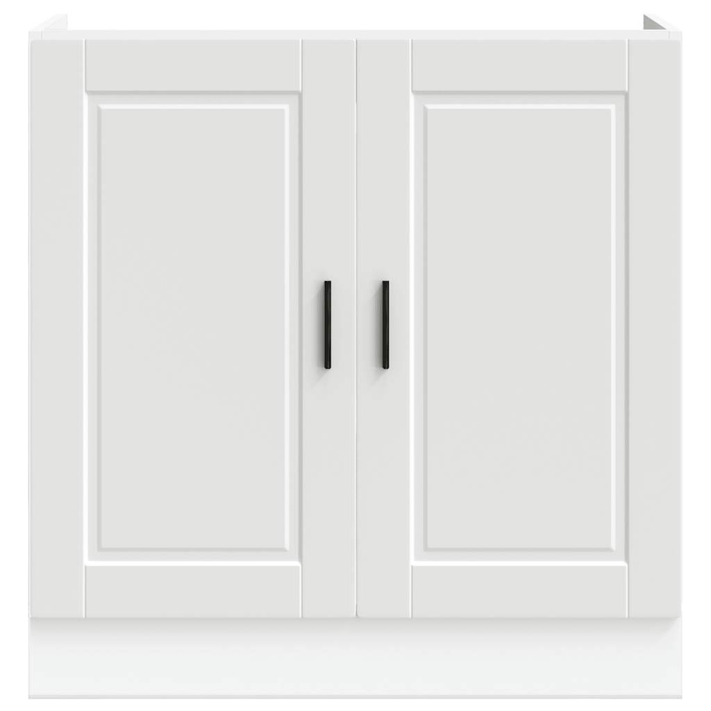 vidaXL Spoelbakonderkast Porto 80cm Wit - Nu 55% Korting!