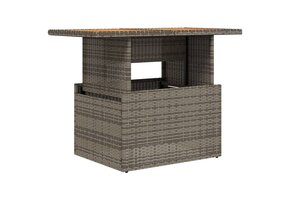 vidaXL Tuintafel Poly Rattan & Acaciahout - 55% Korting