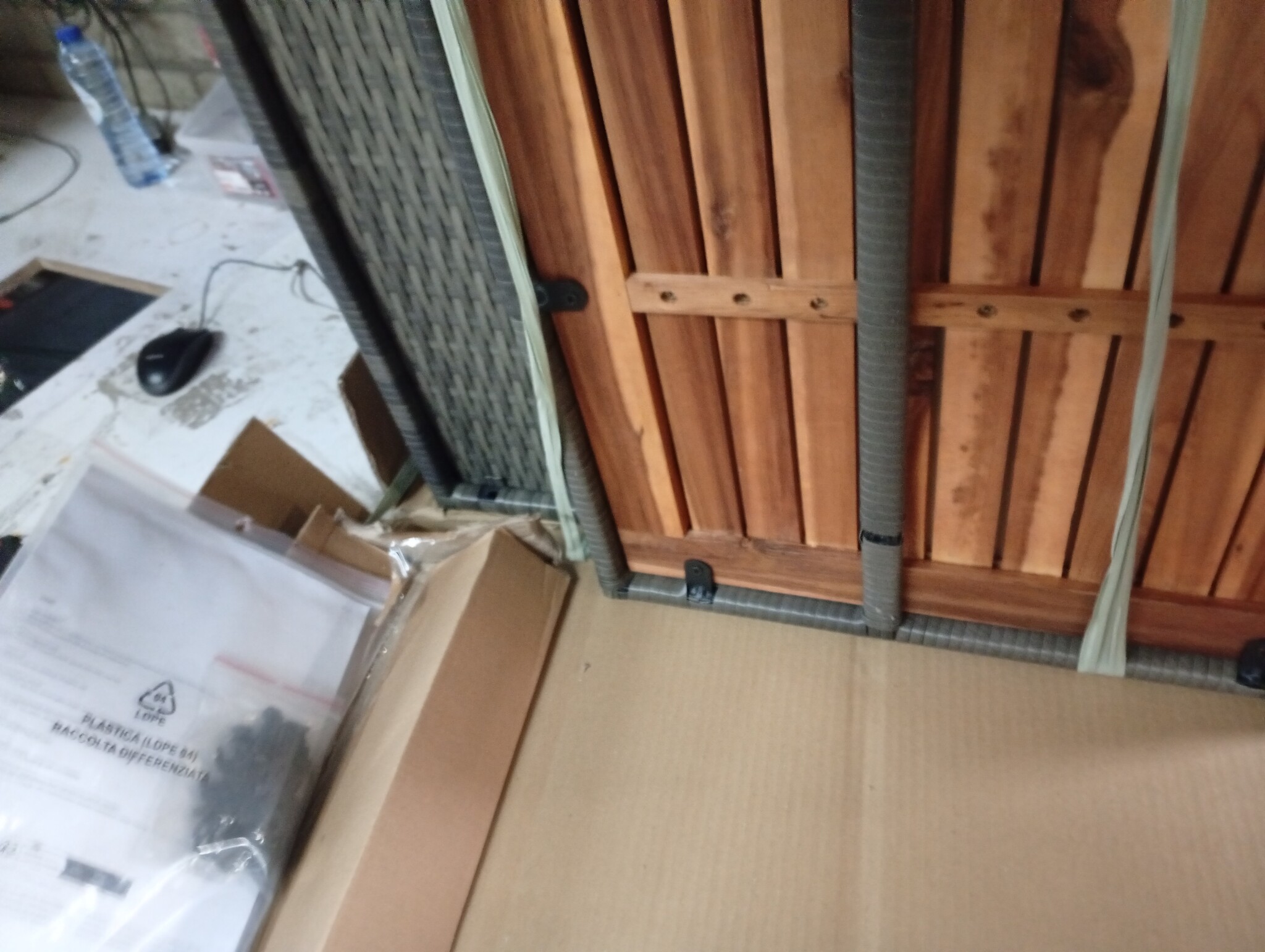 vidaXL Tuintafel Poly Rattan & Acaciahout - 55% Korting