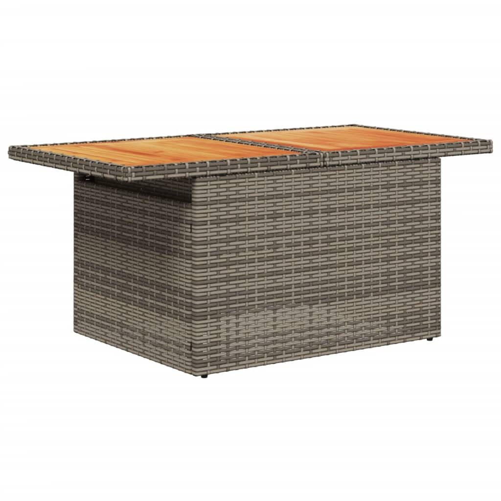 vidaXL Tuintafel Poly Rattan & Acaciahout - 55% Korting