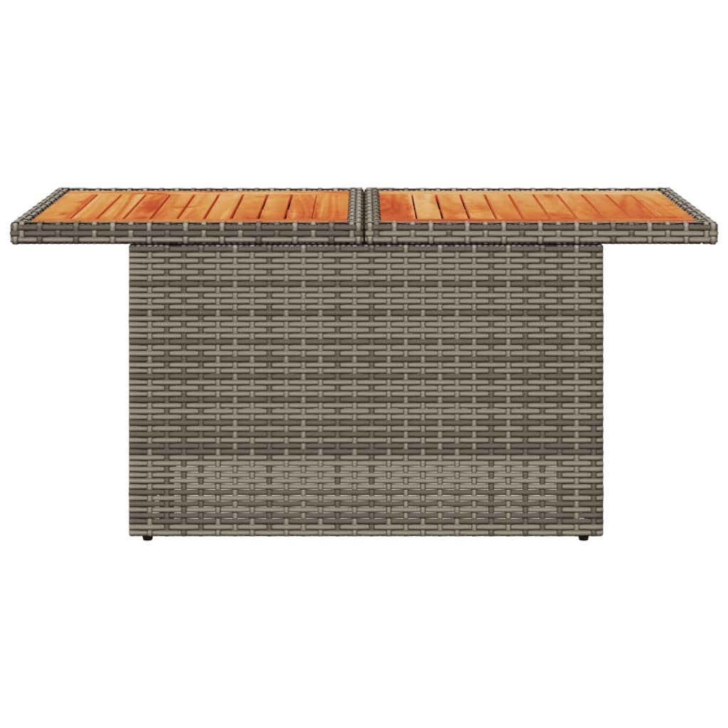 vidaXL Tuintafel Poly Rattan & Acaciahout - 55% Korting