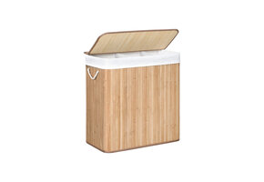 SONGMICS 150L Wasmand met 3 Vakken & Deksel - 55% Korting!